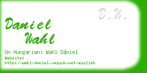 daniel wahl business card
